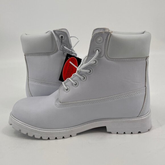 Lugz Convoy 6-Inch Boot Size 8.5W White Faux Leather Wide Water Resistant - Picture 5 of 16